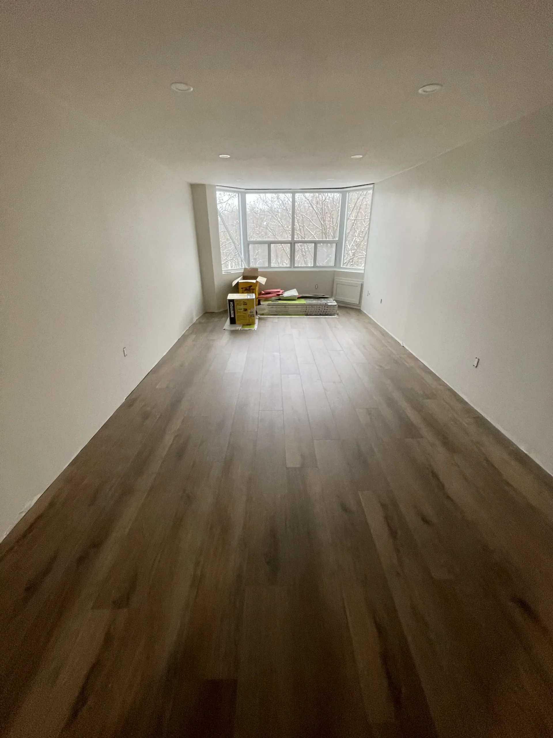 Brand new laminate flooring just installed in Kitchener condo Brand new laminate flooring just installed in Kitchener condo