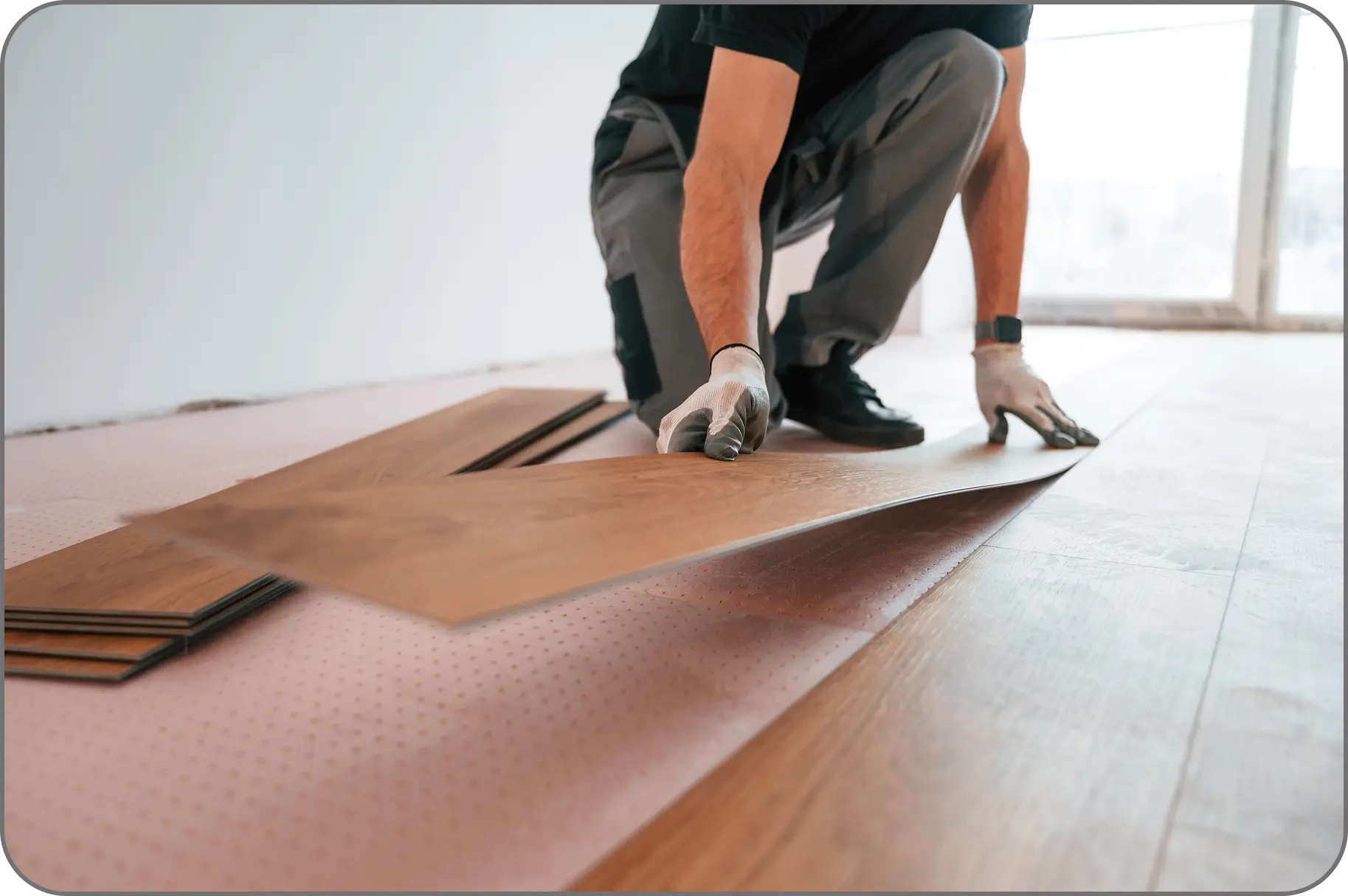 Vinyl flooring installation process Vinyl flooring installation process